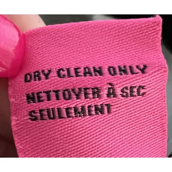 Betsey Johnson Polka Dot Dress Black White 3/4 Sleeve Pleated Size 4 Pockets - Picture 8 of 8